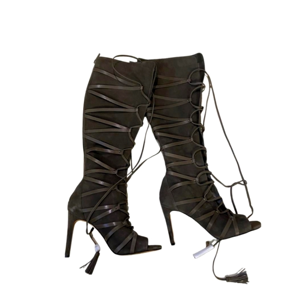 Vince Camuto suede leather open toe boots